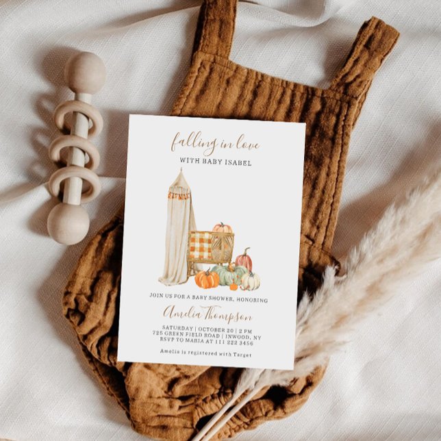 Invitation Citrouille d'automne Baby shower d'infirmières neu (Créateur téléchargé)