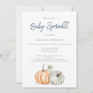 Invitation Citrouille d'automne Baby shower saupoudrer l'invi