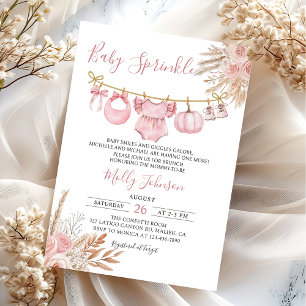 Invitation Citrouille d'automne  d'arrosage de bébé Invitatio