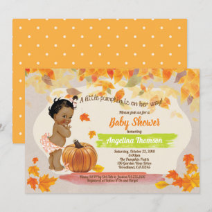 Invitation citrouille d'automne douches pour bébés vintage ru