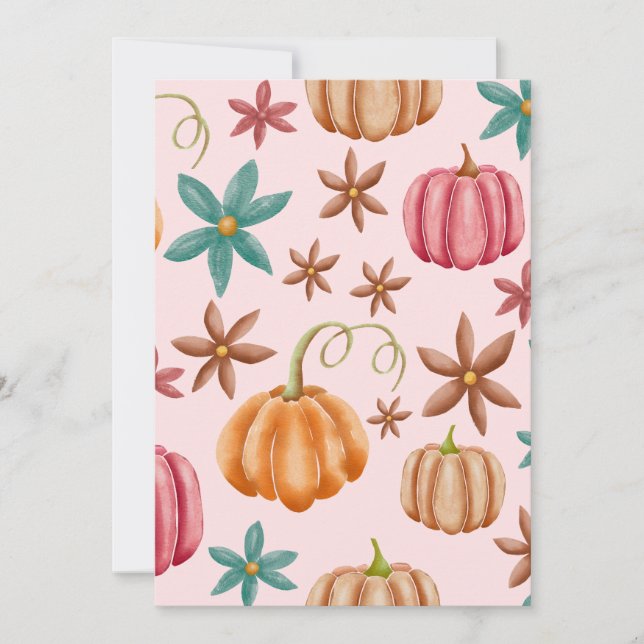 Invitation Citrouille d'automne épices Halloween Thanksgiving (Devant)