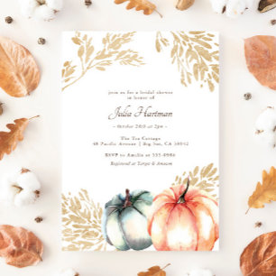 Invitation Citrouille d'automne Fête des mariées de blé d'or