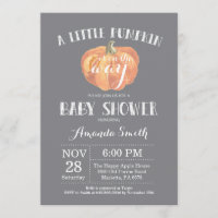 Invitation Citrouille d'automne Gray