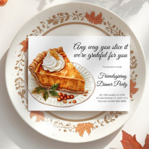 Invitation Citrouille d'automne Pie Thanksgiving