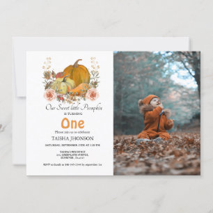 Invitation Citrouille d'automne premier anniversaire
