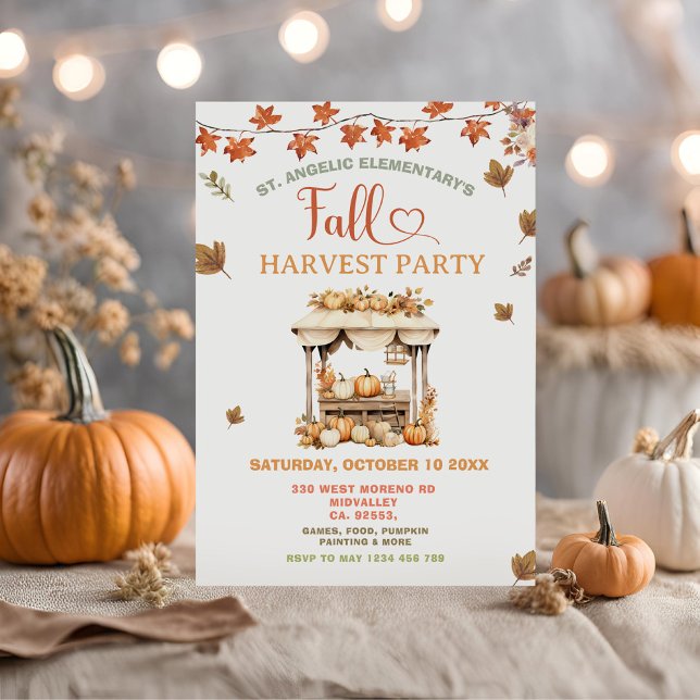 Invitation Citrouille de fête de la récolte d'automne pour l' (Créateur téléchargé)