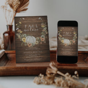 Invitation Citrouille de la récolte de fleurs chute dans la F