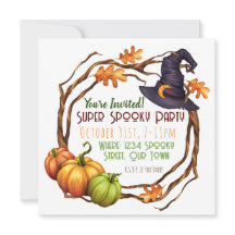 Citrouille de l'invitation de la fête d'Halloween 