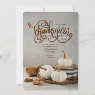 Invitation Citrouille de Thanksgiving