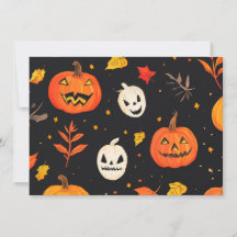 Citrouille d'Halloween amusant et Feuilles Imprime
