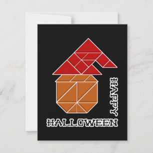 Invitation Citrouille d'Halloween et Casquette de Witch