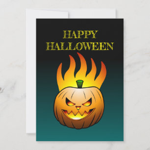 Invitation Citrouille d'Halloween Jack-o-lanterne