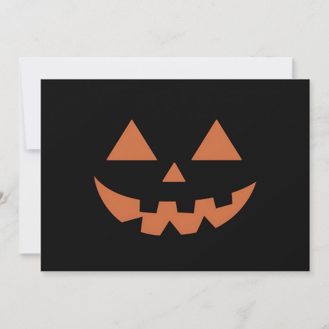 Invitation Citrouille d'Halloween Jack O'Géant (Devant)