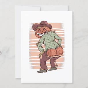 Invitation citrouille d'Halloween twerking épouvantail twerk 