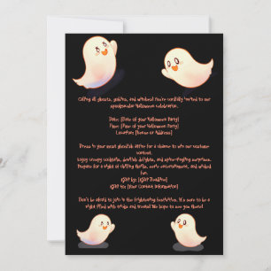 Invitation Citrouille d'Haloween