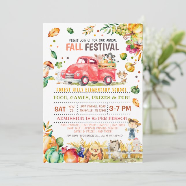 Invitation Citrouille du Festival d'automne (Debout devant)