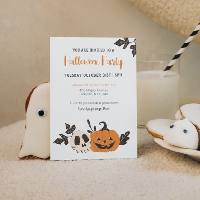 Invitation Citrouille du parti Halloween (Créateur téléchargé)