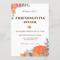 Citrouille Fall Foliing Friendsgiving Dîner