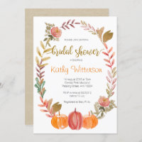 Citrouille Fall in Love Fall Fête de l'mariée flor