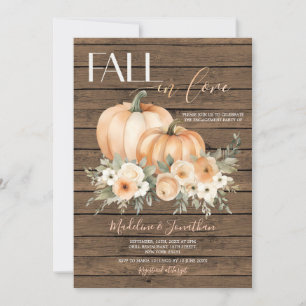 Invitation Citrouille Fleur Blanche Tombe Dans L'Amour