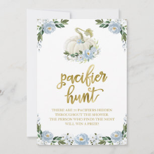 Invitation Citrouille Floral Automne Garçon Pacifique Chasse 