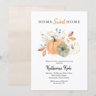 Invitation Citrouille Home Sweet Home Home House House