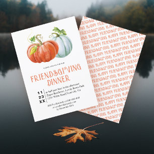 Invitation Citrouille Joyeux AmiAction brûlé orange Invitati