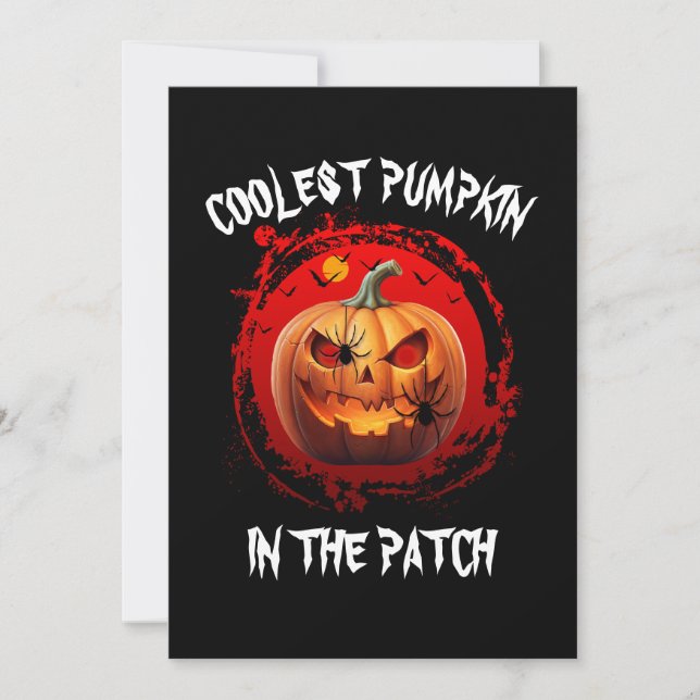 INVITATION CITROUILLE LA PLUS COOL DU PATCH SUR MESURE (Devant)