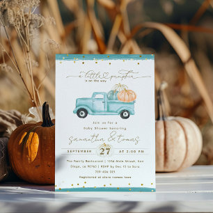 Invitation Citrouille minimaliste moderne Automne bébé garçon