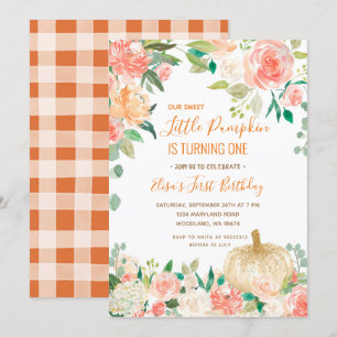 Invitation Citrouille Parties scintillant Blanche Avec Annive