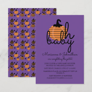 Invitation Citrouille Patch Oh Baby Citrouilles Baby shower