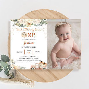 Invitation Citrouille Premier Anniversaire Notre Petit Citrou