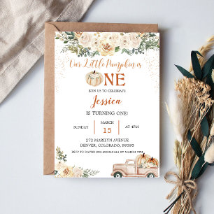 Invitation Citrouille Premier Anniversaire Notre Petit Citrou