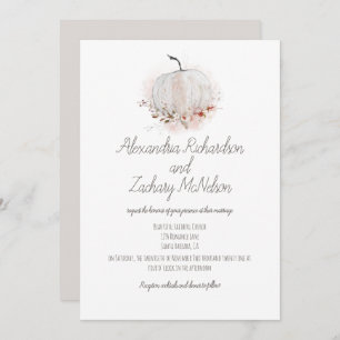Invitation Citrouille Rustic Fall Mariage