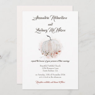 Invitation Citrouille Rustic Fall Mariage