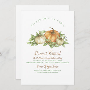 Invitation Citrouille rustique