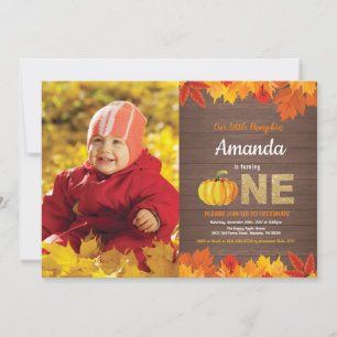 Invitation Citrouille Rustique Automne Anniversaire Invitatio
