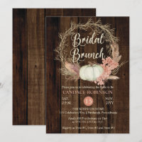 Citrouille rustique Pampas Wreath Bridal Brunch Do