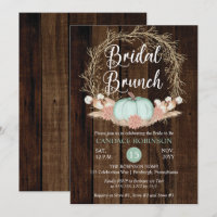 Citrouille rustique Pampas Wreath Bridal Brunch In