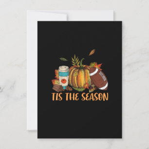Invitation Citrouille Spice Football C'Est La Saison Automne 