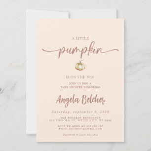 Invitation citrouille - Un petit Baby shower Citro