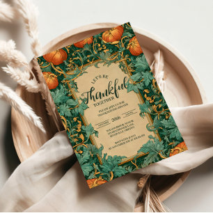 Invitation Citrouille vintage Thanksgiving Celebration