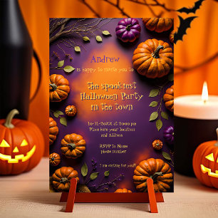 Invitation Citrouilles d'Halloween
