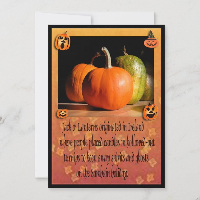 Invitation Citrouilles / Halloween Citrouille Carving Party (Devant)