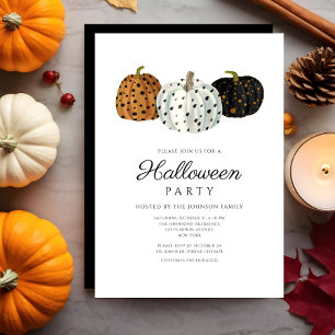 Invitation Citrouilles Mignonnes Halloween