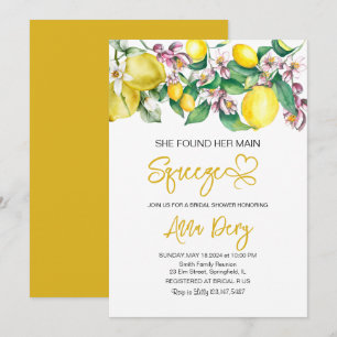 Invitation Citrus a trouvé son grand amour : Shower de mariag