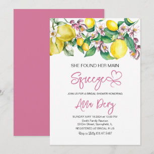 Invitation Citrus a trouvé son grand amour : Shower de mariag