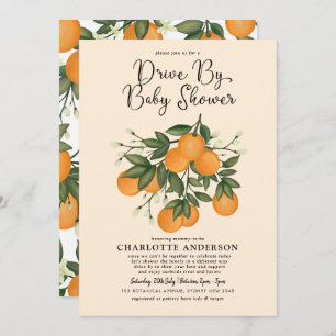 Invitation Citrus Botanique Whimsical Conduit Par Baby shower