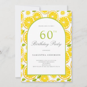 Invitation Citrus citron 60e anniversaire