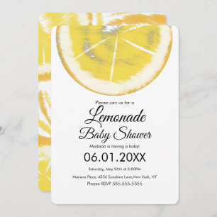 Invitation Citrus citron Abstrait Baby shower de citronnelle 